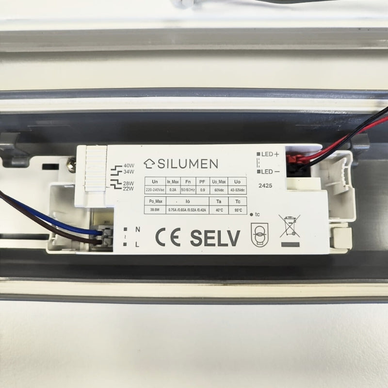 Réglette LED 120cm 22/28/34/40W étanche CCT avec détecteur de lumière (Pack de 6)