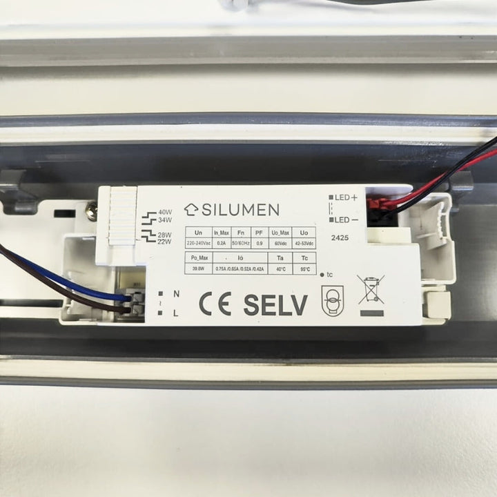 Réglette LED 120cm 22/28/34/40W étanche CCT avec détecteur de lumière (Pack de 6)
