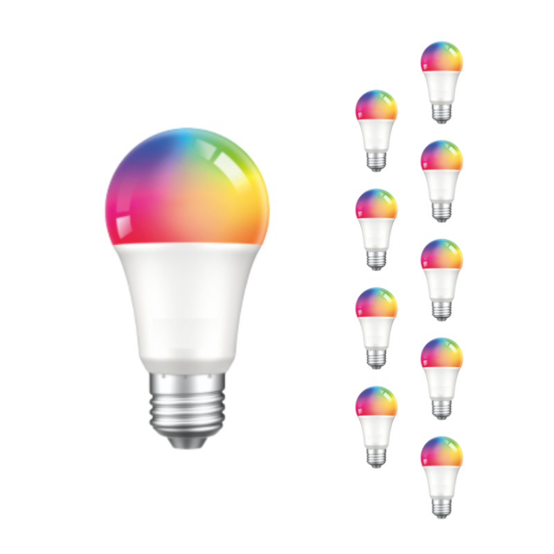 Ampoule LED Connectée Wifi E27 4.5W G45 RGBW (Pack de 10)