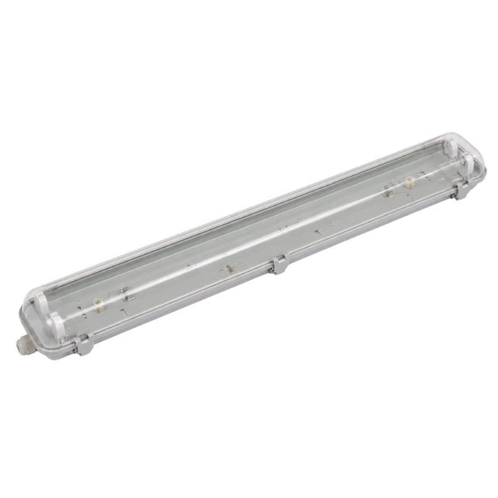 Pack of 8 - Waterproof double fixture for T8 LED Tube IP65 (Empty housing)