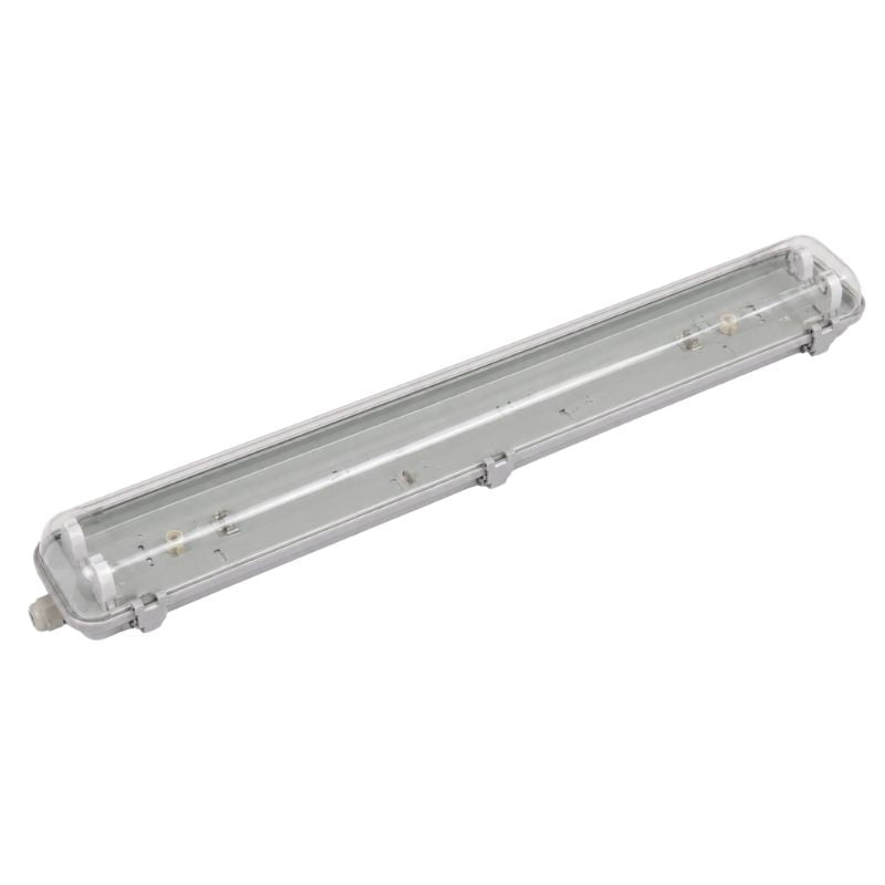 Pack of 10 - Waterproof double fixture for T8 LED Tube IP65 (Empty housing)