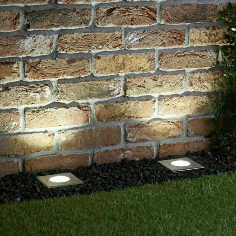 Spot LED Extérieur Encastrable Carré pour Ampoule GU10