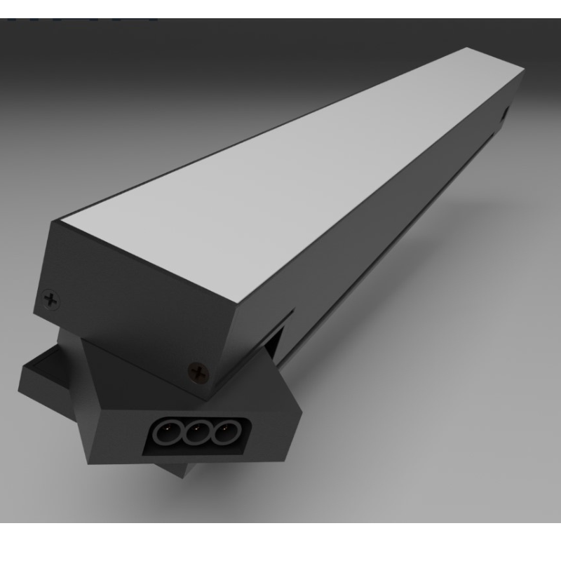 Suspension Linéaire 50W 120cm Noire CCT Interconnectable - 3000K/4000K/6000K