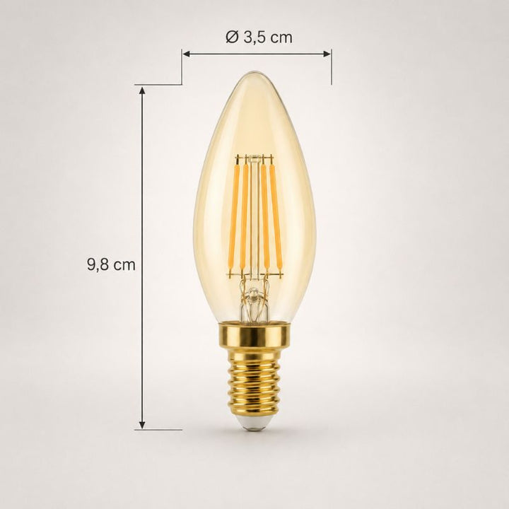Ampoule à filament LED E14 dimmable 4W C37