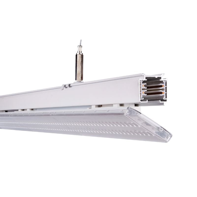 Linéaire LED sur rail triphasé 150cm 35/40/45/50W ajustable blanc