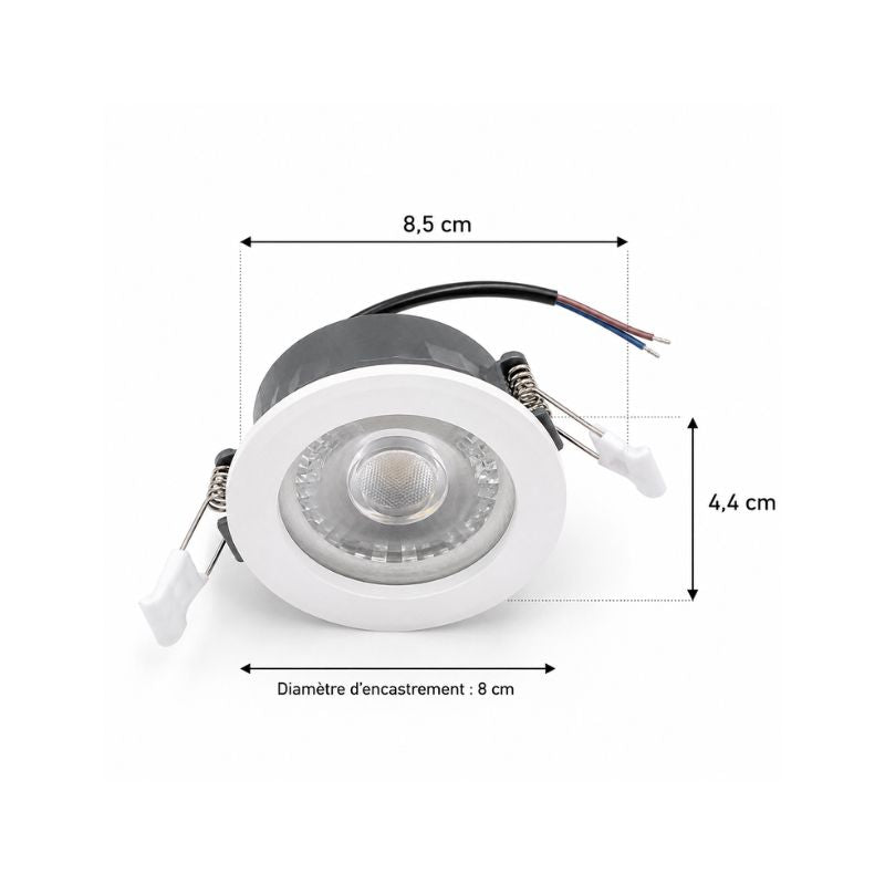 Spot LED Encastrable 9W CCT Noir et Blanc