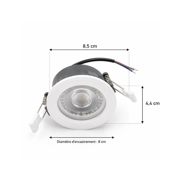 Spot LED Encastrable 9W CCT Noir et Blanc
