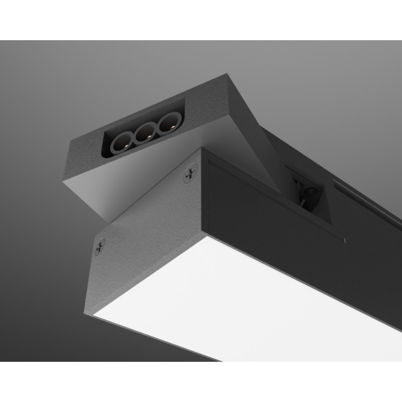 Suspension Linéaire 36W 90cm Noire CCT Interconnectable - 3000K/4000K/6000K