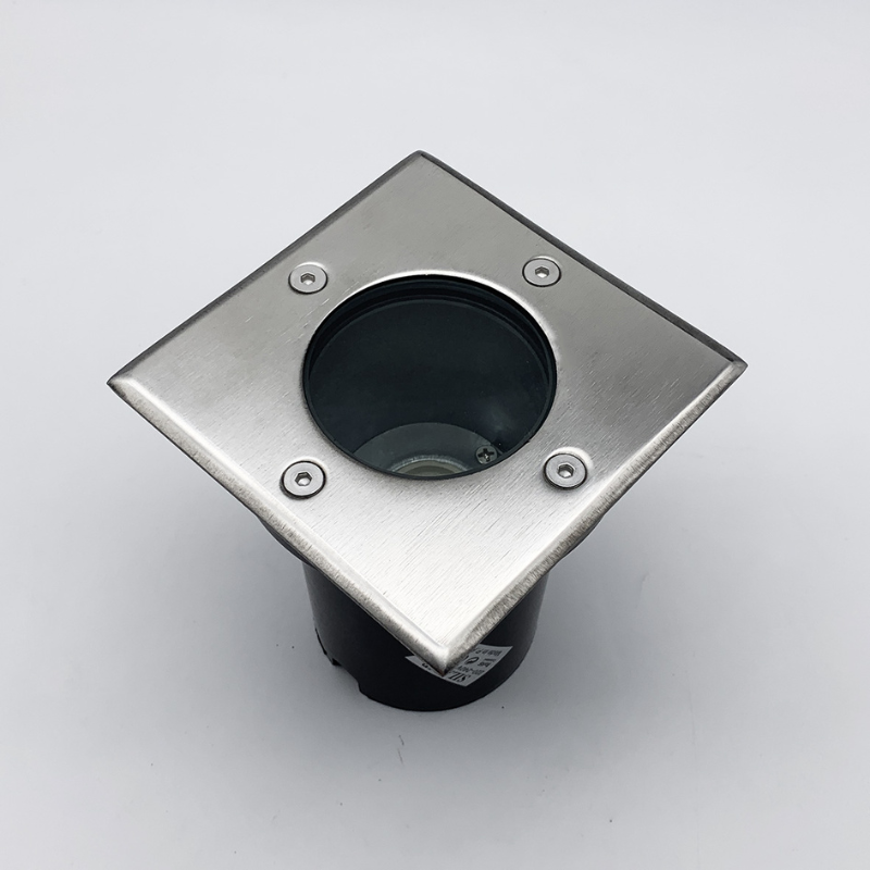 Spot LED Extérieur Encastrable Carré pour Ampoule GU10 (Pack de 10)