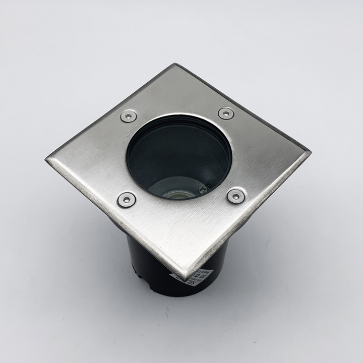 Spot LED Extérieur Encastrable Carré pour Ampoule GU10 (Pack de 10)