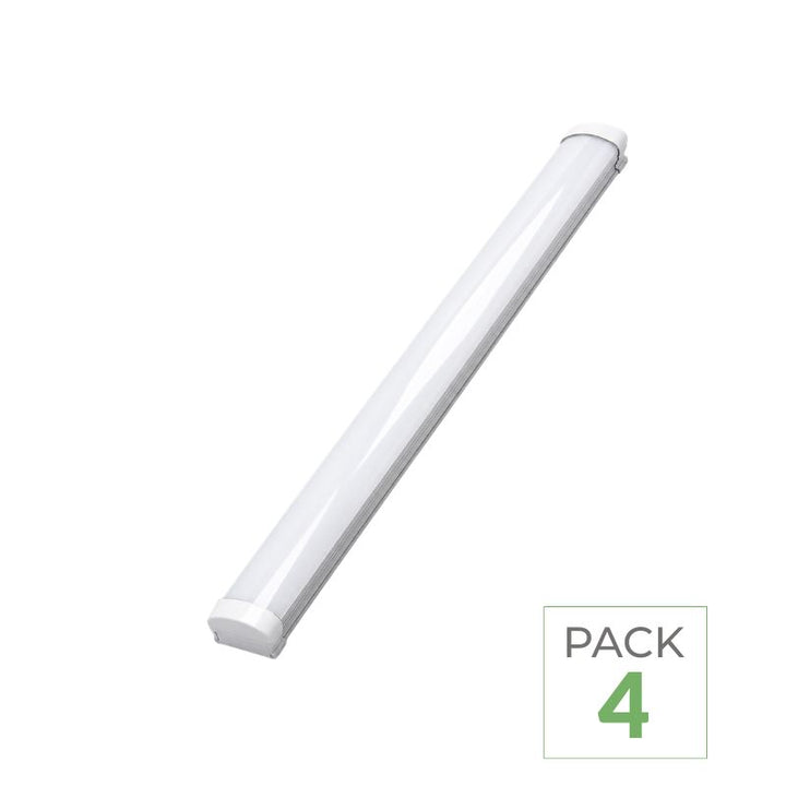 Pack de 4 - Réglette LED étanche 120cm 36W IP65