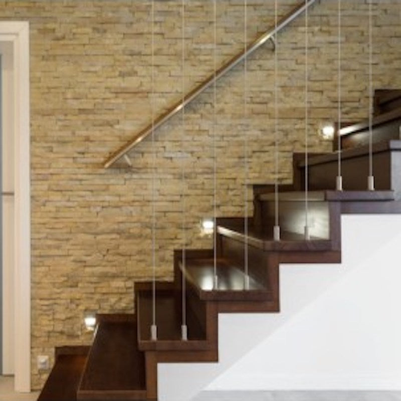 Balise LED Saillie Ronde 2W 220V 55° Blanc IP65 pour Escalier
