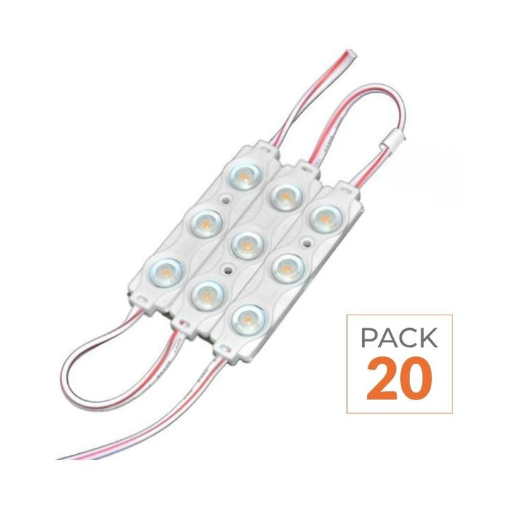 Module LED Barre 30W 12V IP65 Bleu pour Enseignes Lumineuses - Pack de 20
