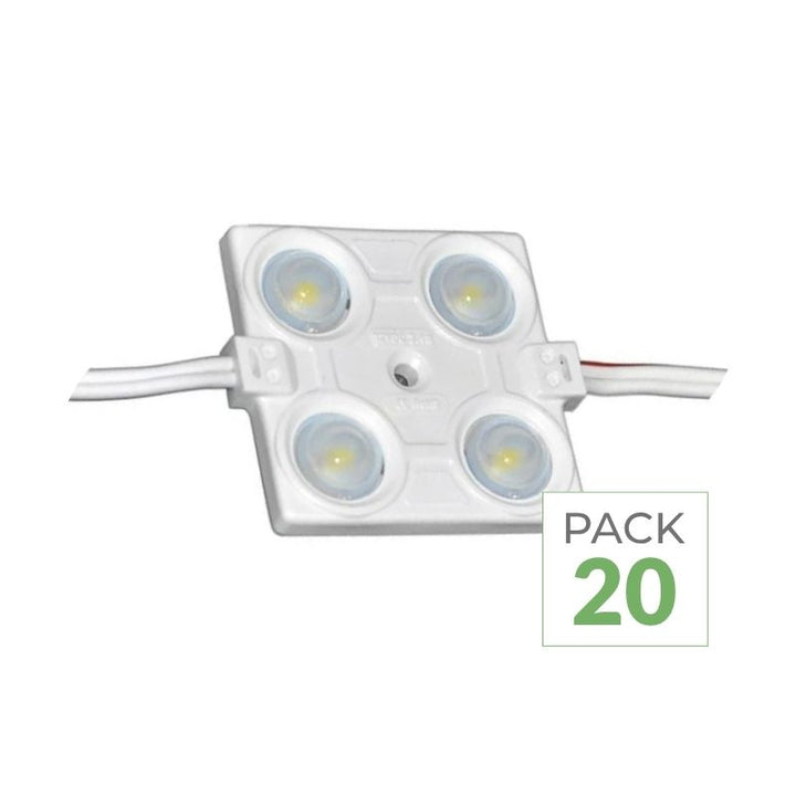 Pack de  20 - Module LED 2.4W SMD 2835 12V IP65 pour Enseigne Commerciale