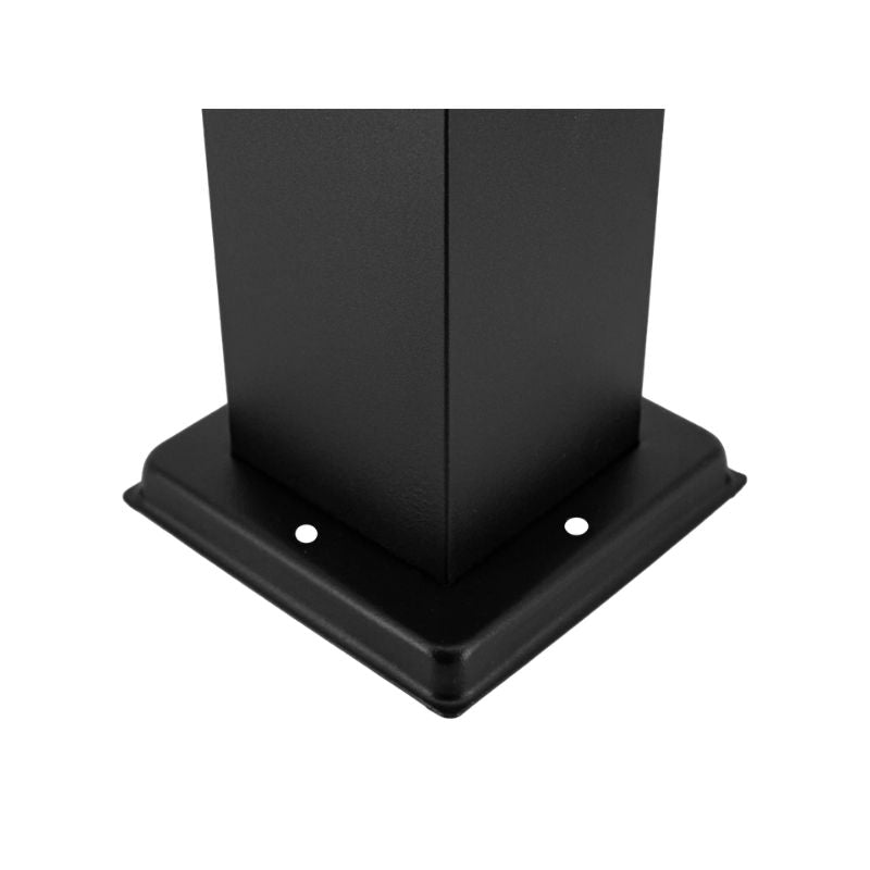 Borne de Jardín 80cm Cuadrado Marrón para Bombilla E27