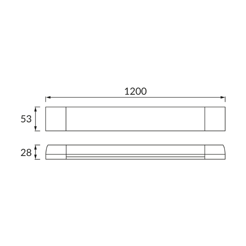Réglette LED Plate 120cm 36W IP65