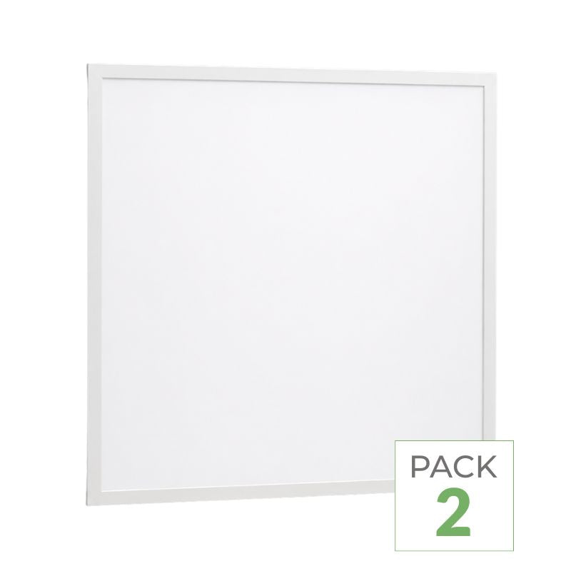 Pack de 2 - Panneau LED 36W 60x60 BLANC Dimmable 110lm/W avec Détecteur de Mouvement