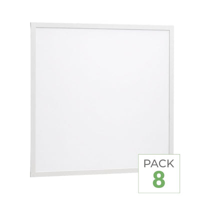 Pack de 8 - Panneau LED 36W 60x60 BLANC Dimmable 110lm/W avec Détecteur de Mouvement