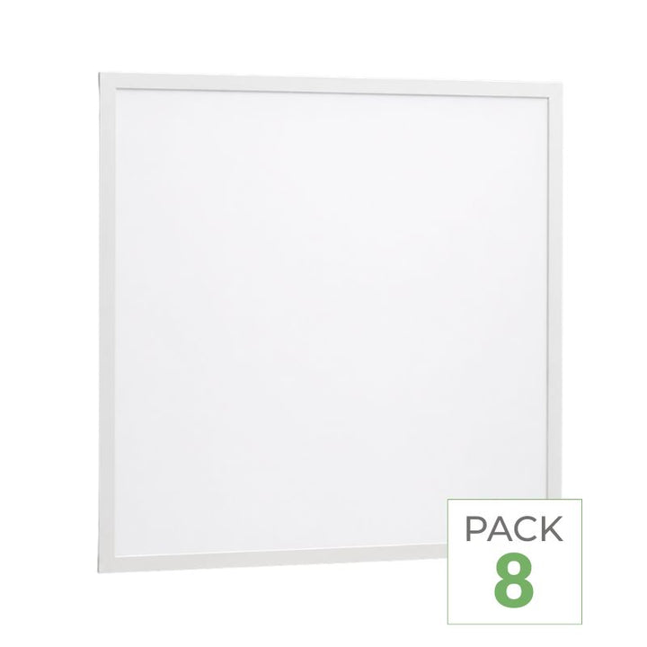 Pack de 8 - Panneau LED 36W 60x60 BLANC Dimmable 110lm/W avec Détecteur de Mouvement