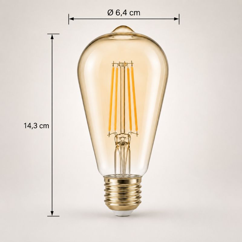 Ampoule LED E27 à filament 4W ST64