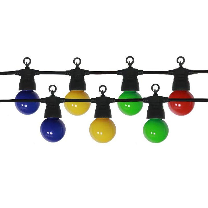 Guirlande Guinguette LED 8m 10pcs IP65 3W avec Câble Noir
