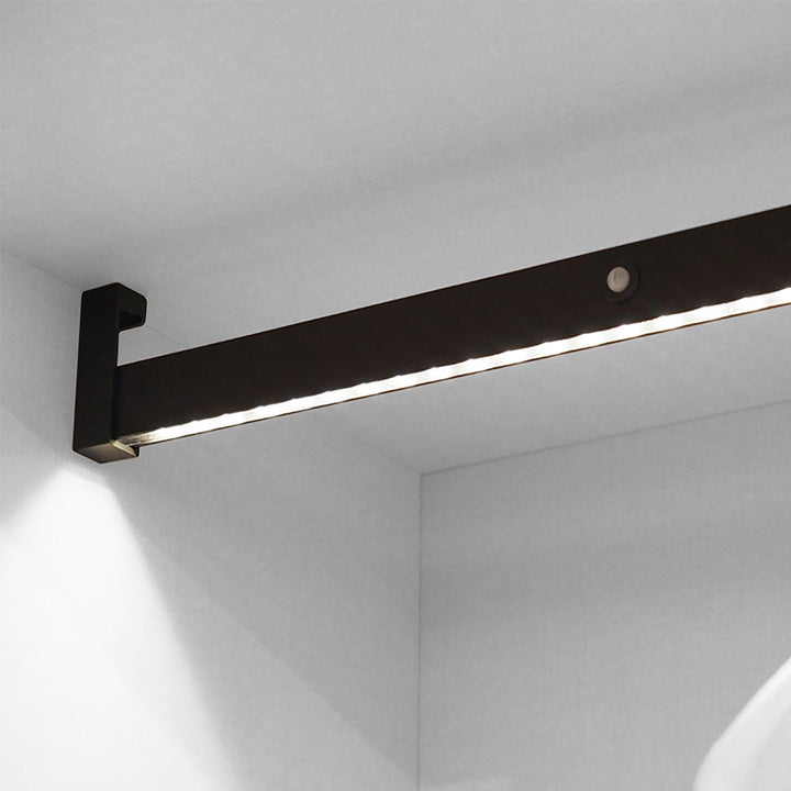 Adjustable LED bar for wardrobe 55.8-70.8 cm 0.7W painted in moka with motion detector