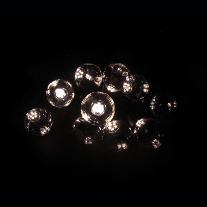 Guirlande Guinguette LED 8m 10pcs IP65 3W avec Câble Blanc