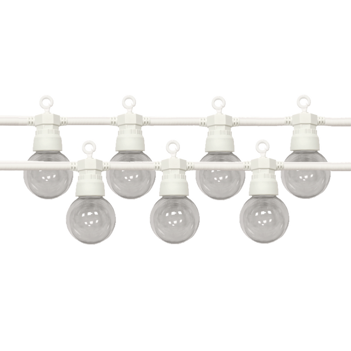 Guirlande Guinguette LED 8m 10pcs IP65 3W avec Câble Blanc