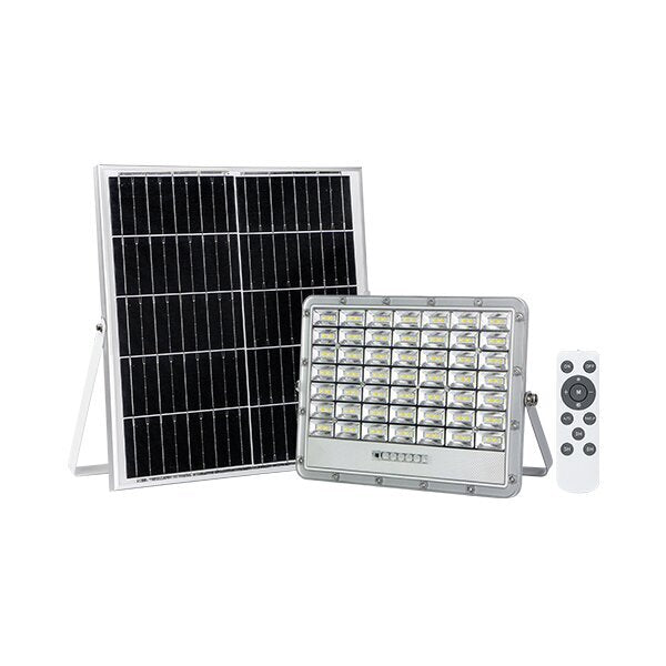Proyector LED solar 20W IP65 CCT (panel solar + control remoto incluido)