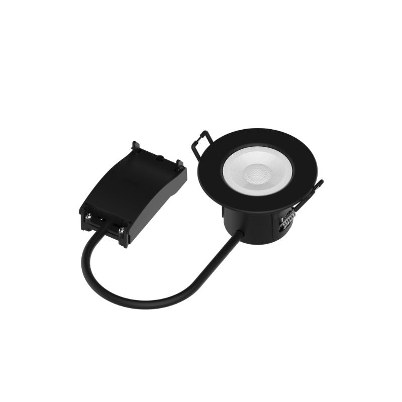 Spot LED étanche encastrable Dimmable CCT 6W Noir IP65 (Pack de 10)