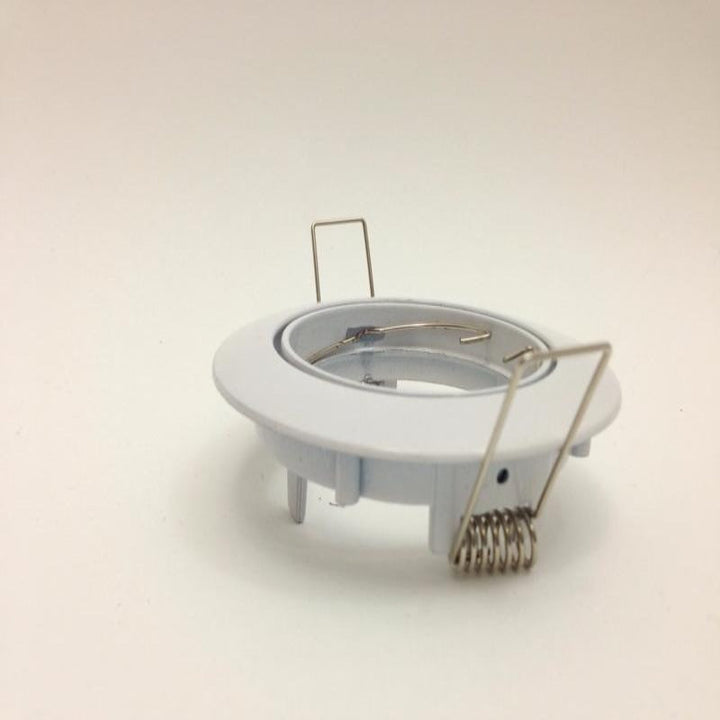 Support Spot Encastrable GU10 LED Orientable Rond Blanc