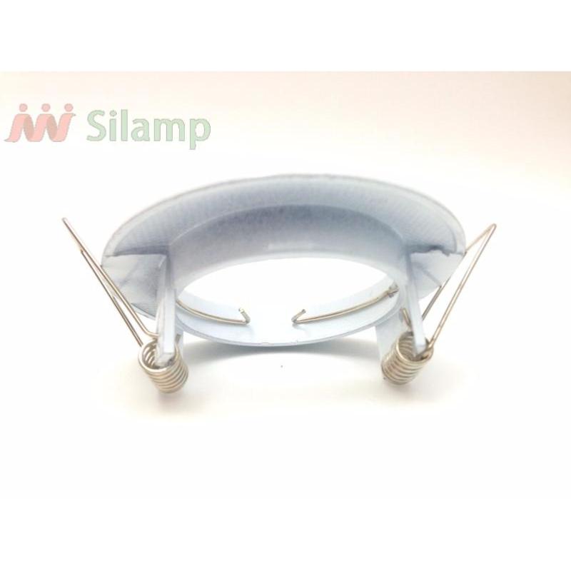 Support Spot Encastrable GU10 Rond en Acier Blanc