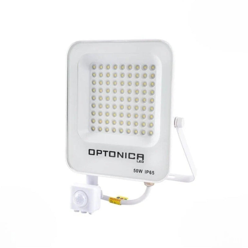 Projecteur LED Extérieur 50W IP65 BLANC avec Détecteur de Mouvement Crépusculaire