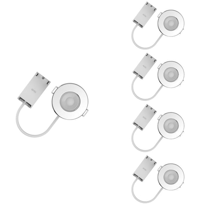 Spot LED étanche IP65 Encastrable Dimmable CCT 6W Alu (Pack de 5)