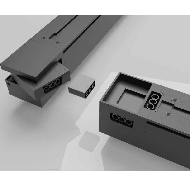 Suspension Linéaire 36W 90cm Noire CCT Interconnectable - 3000K/4000K/6000K