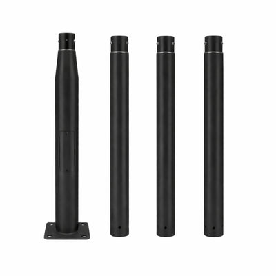 Mât d’Éclairage Public Droit 4m Ø60mm Noir