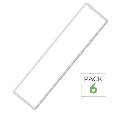 Pack de  6 - Panneau LED 120x30 40W 120lm/W Flicker Free Contour Blanc