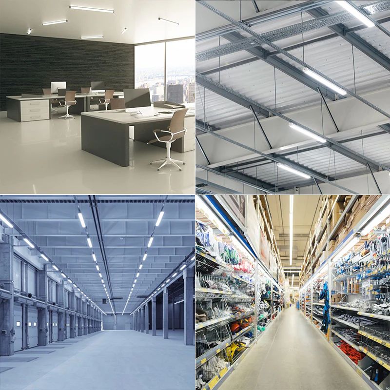 Réglette LED 120cm 22/28/34/40W ajustable étanche CCT (Pack de 6)