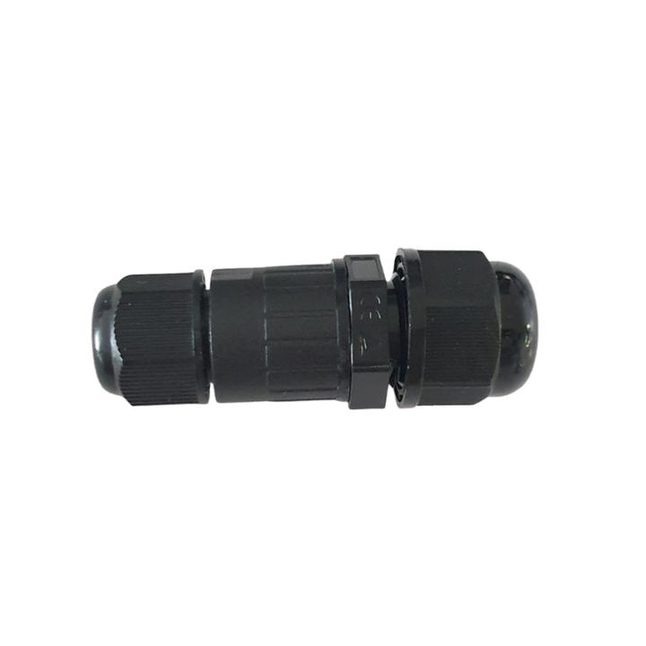 Conector lineal 1 Salida impermeable IP68 Negro