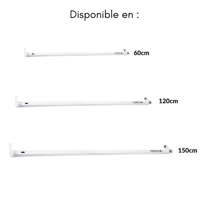 Support Double pour 2 Tubes LED T8 120cm IP20