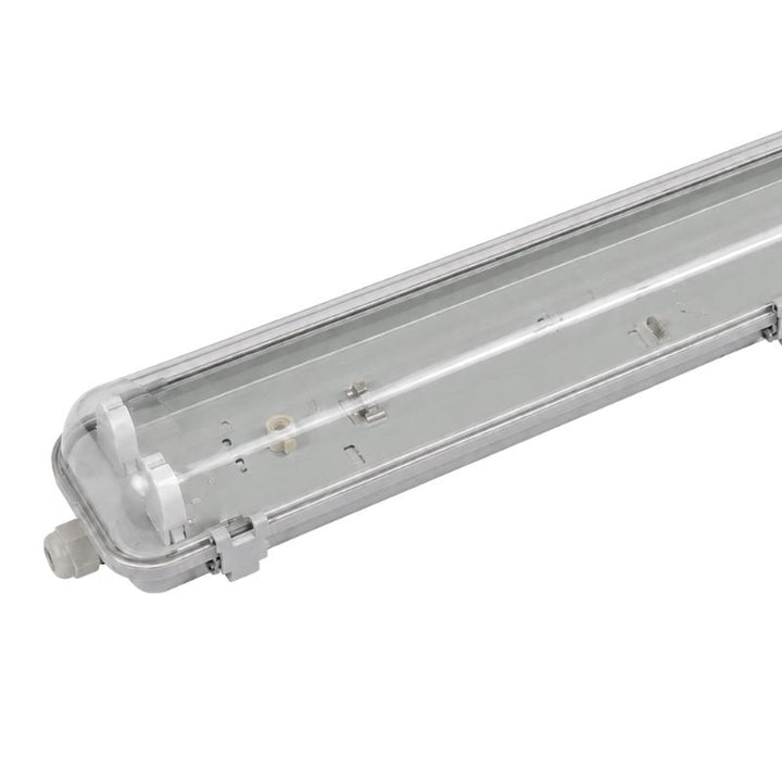 Pack of 10 - Waterproof double fixture for T8 LED Tube IP65 (Empty housing)