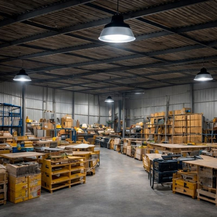 Pack de 5 - Cloche LED Industrielle 150W 90° ARGENT