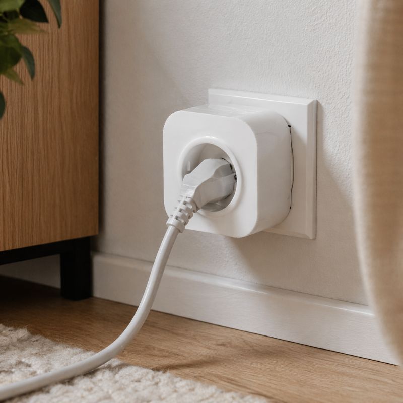 Prise avec Terre Saillie - Blanc