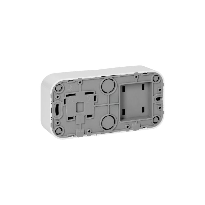 Prise avec Interrupteur 2P+T Saillie - Blanc