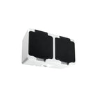 Prise Double Étanche + Clapet Noir IP54 2P+T Saillie
