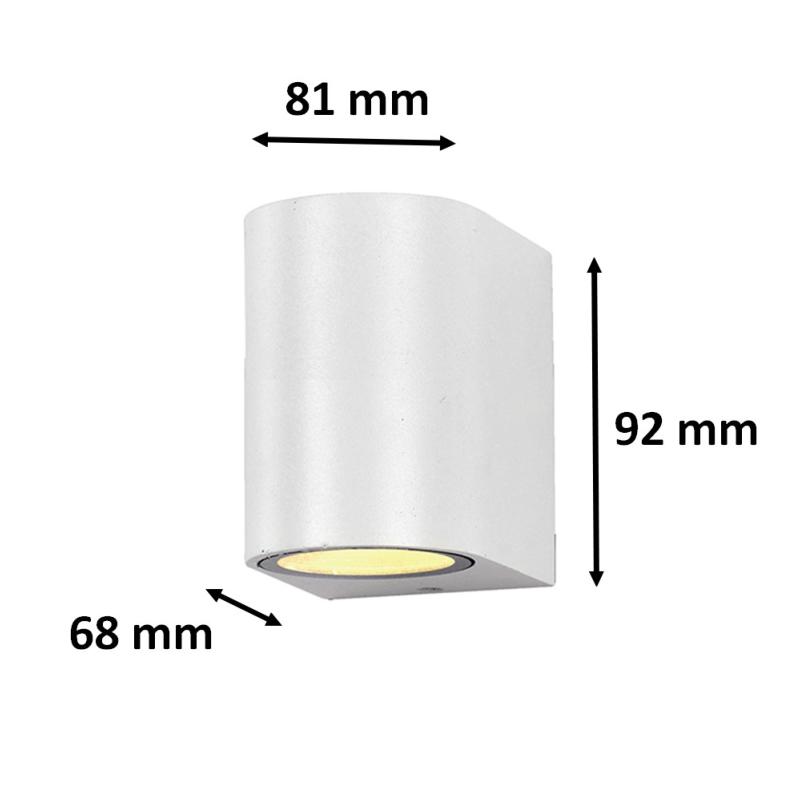 Applique Murale LED Blanc IP44 pour Ampoule GU10