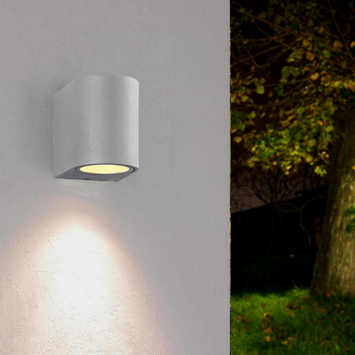 Applique Murale LED Gris IP44 pour Ampoule GU10
