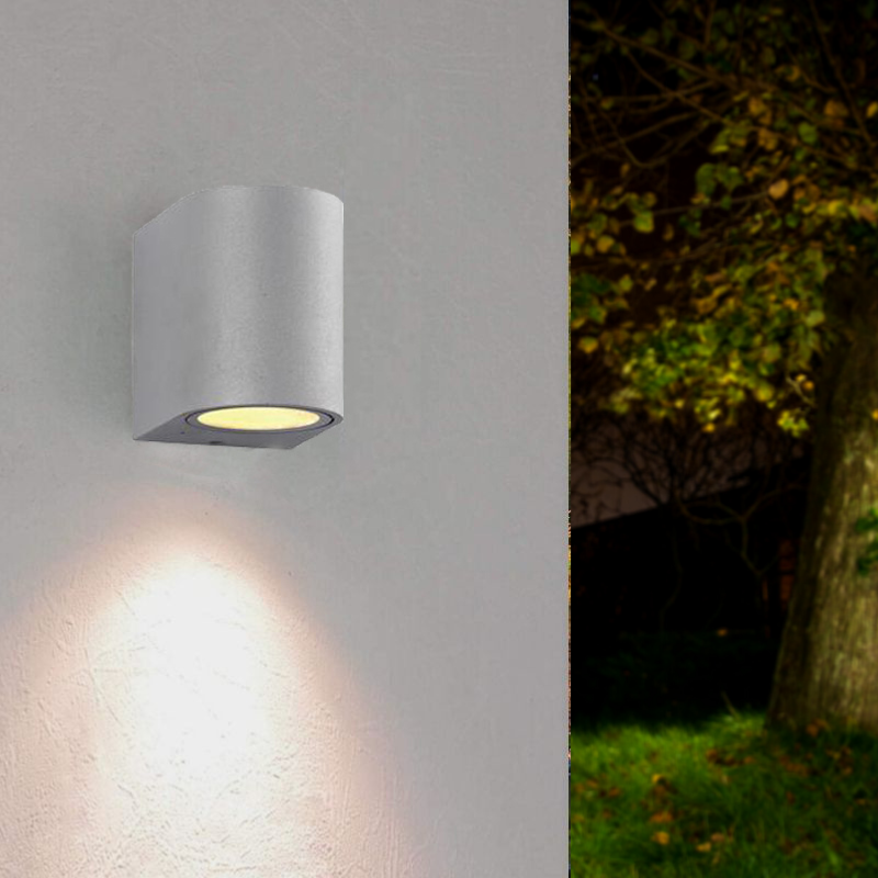 Applique Murale LED Gris IP44 pour Ampoule GU10