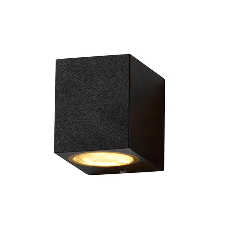Applique Murale LED IP44 Rectangle Noir pour Ampoules GU10