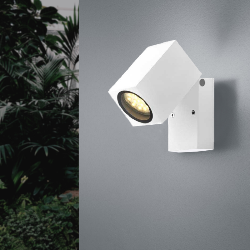 Applique Murale LED Blanc IP44 Orientable pour Ampoule GU10